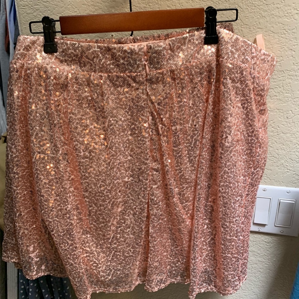 Rose gold sequins skirt size large and small